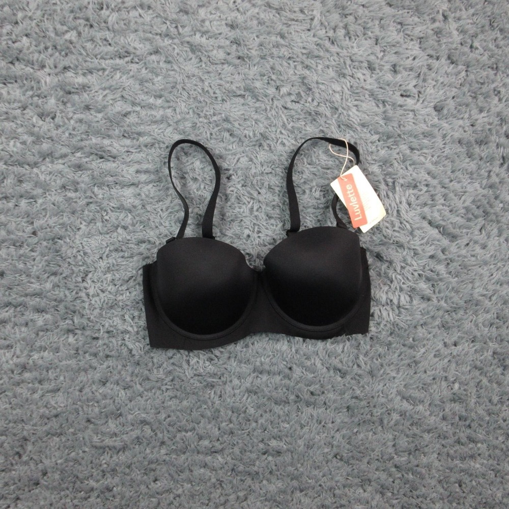Luvlette Bra Womens 36D Black T-Shirt Underwire Padded Convertible Everyday NWT